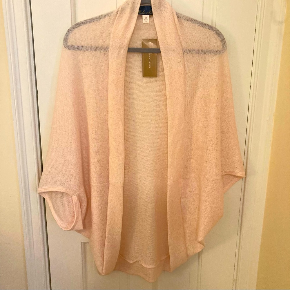 Pale shell pink sweater/shawl